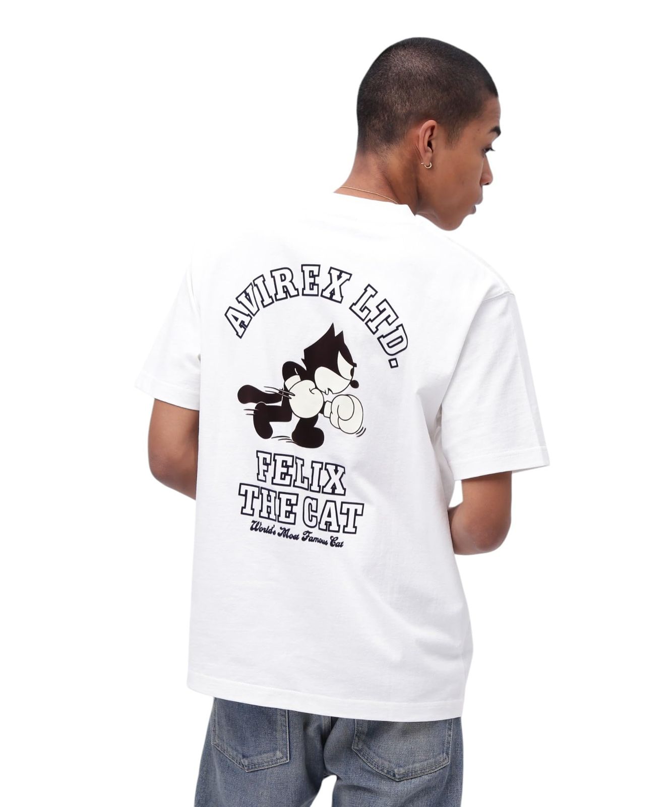 新品 [Avirex] [アヴィレックス] FELIX BOXING T-SHIRT ボクシング 半袖 Tシャツ フィリックス メンズ 2XL 030 ホワイト 783-5134034