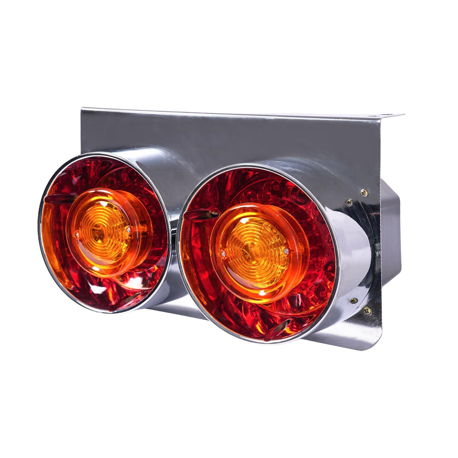 新品 トラックテールランプLED 24V リアコンビネーションランプLED 二連左右２枚 流れるウインカー 汎用トランクテールライト中/小型トラック用 300*180mm透明レンズ-レッド/黄色 13,475円