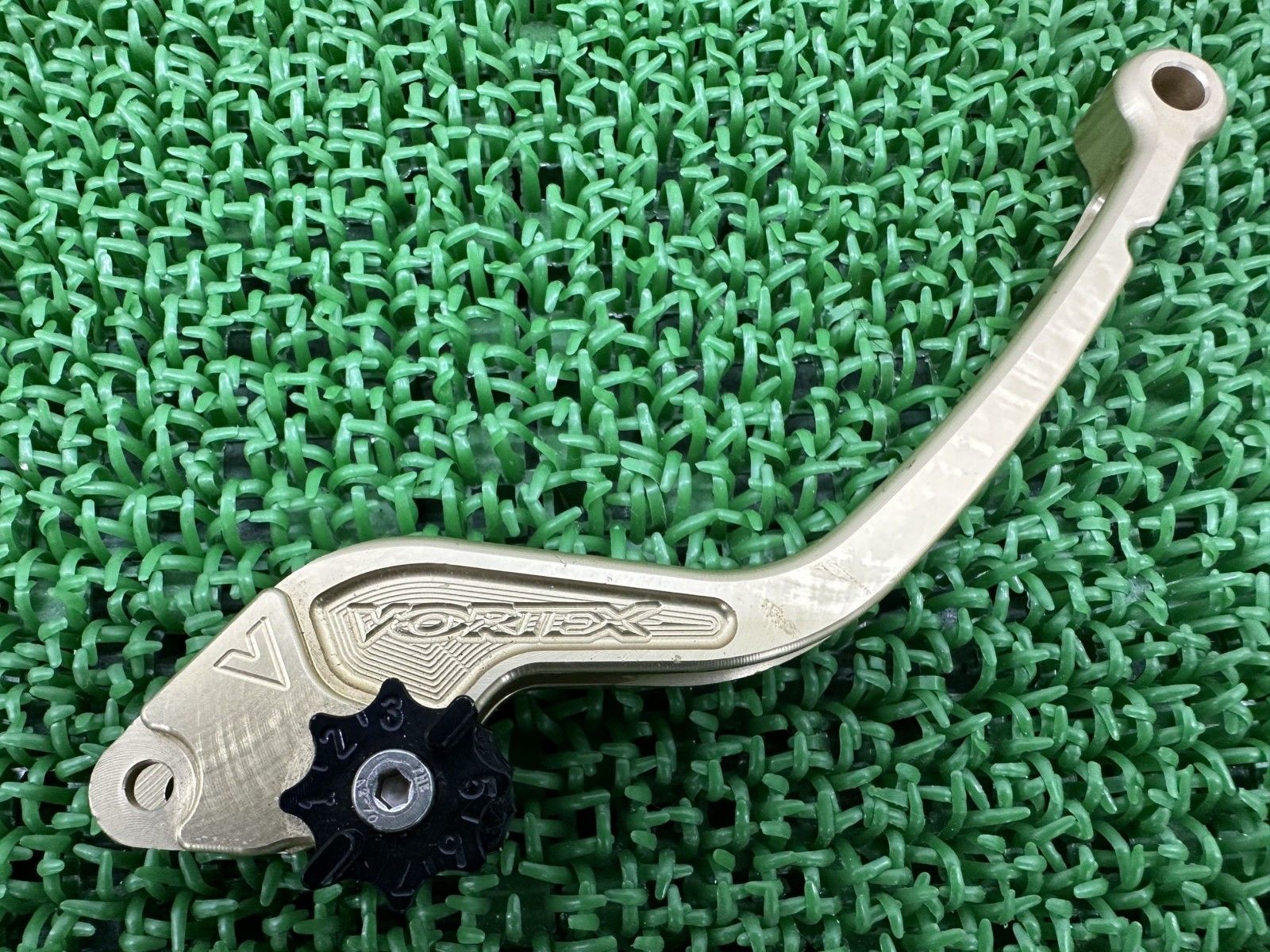 VORTEX製 ブレーキレバー ゴールド 社外 中古 ボルテックス アルミ ダイヤル付 VRX cL