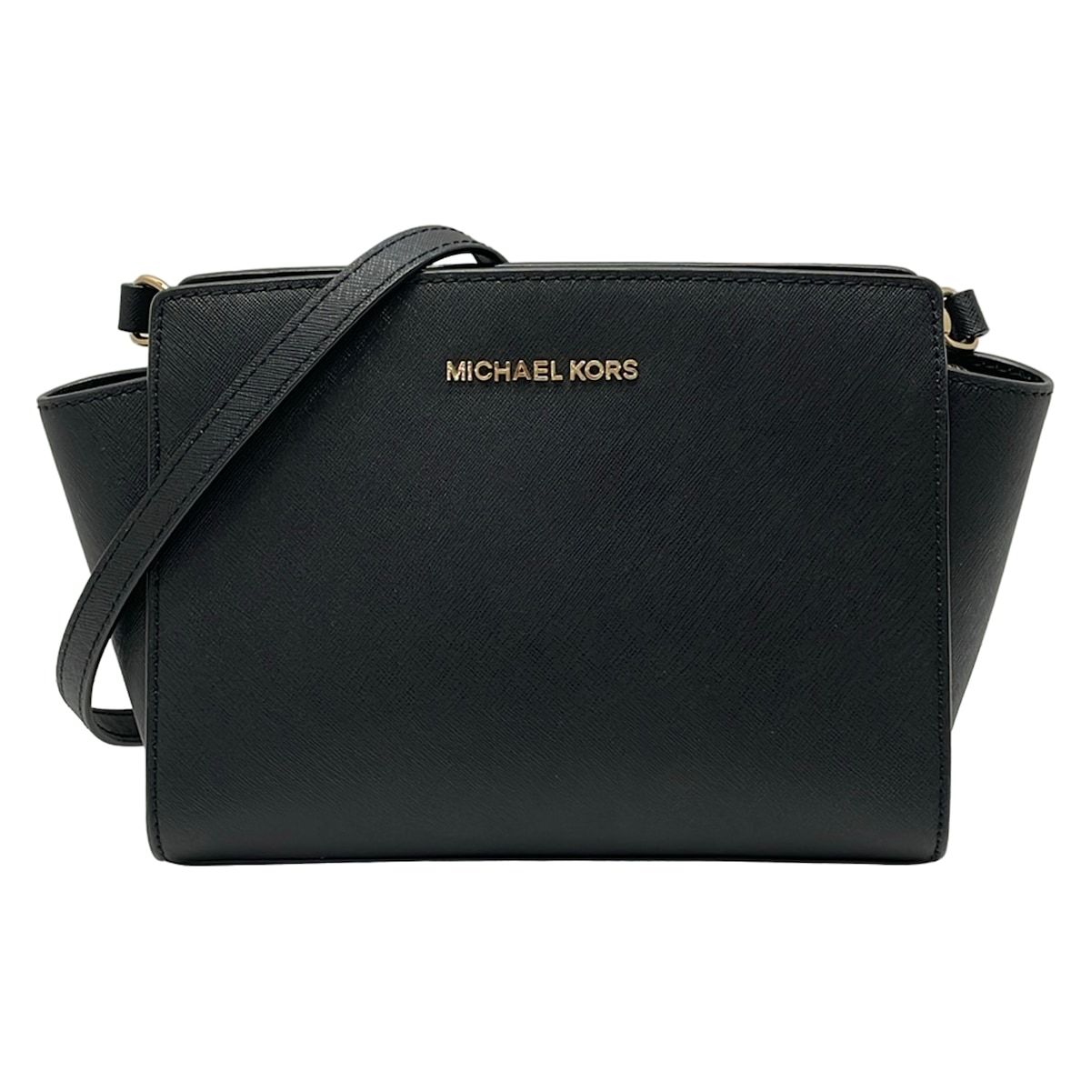 MICHAEL KORS(マイケルコース) ショルダーバッグ美品 - 黒 ストラップ着脱可 レザー
