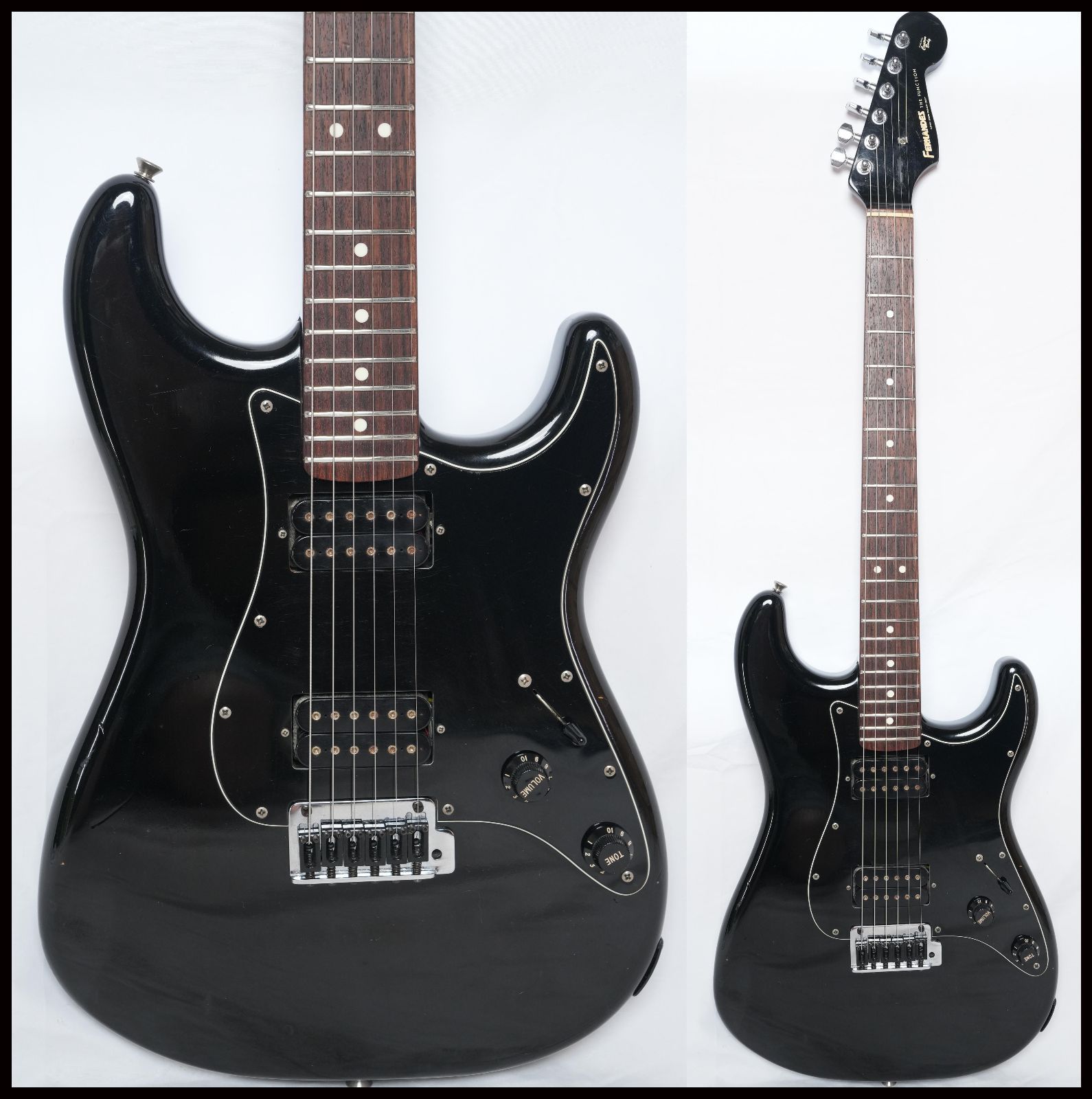 Fernandes ST-40 HH Black【音出しOK】 ☆FERNANDES ST-40 ALL BLACK 2H Stratocaster BLACK MADE IN JAPAN 80