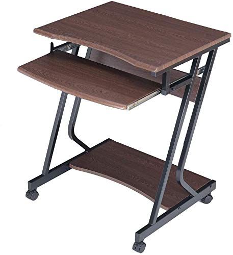 タンスのゲン キャスター付き デスク 幅60cm 奥行54cm 高さ 74.5cm ワークデスク 机 作業机 キーボードラック オフィスデスク 在宅ワーク 在宅勤務 テレワーク おしゃれ ブラウン 25400033 00 AM 【71250】 9850256c