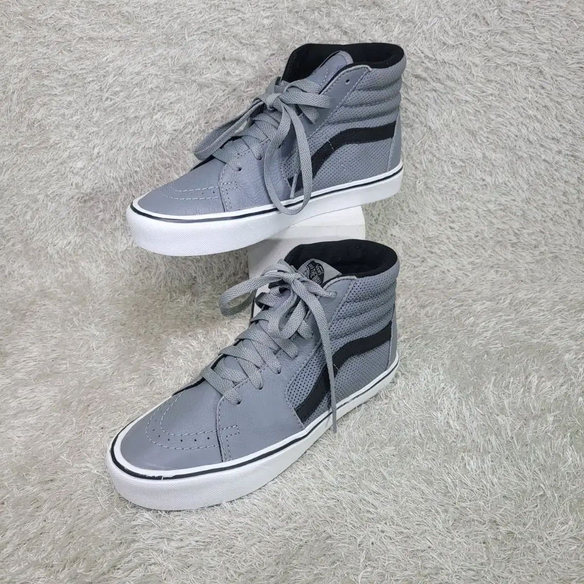 ワユース230 VANS SK8 ハイ スケートボードシューズ グレー