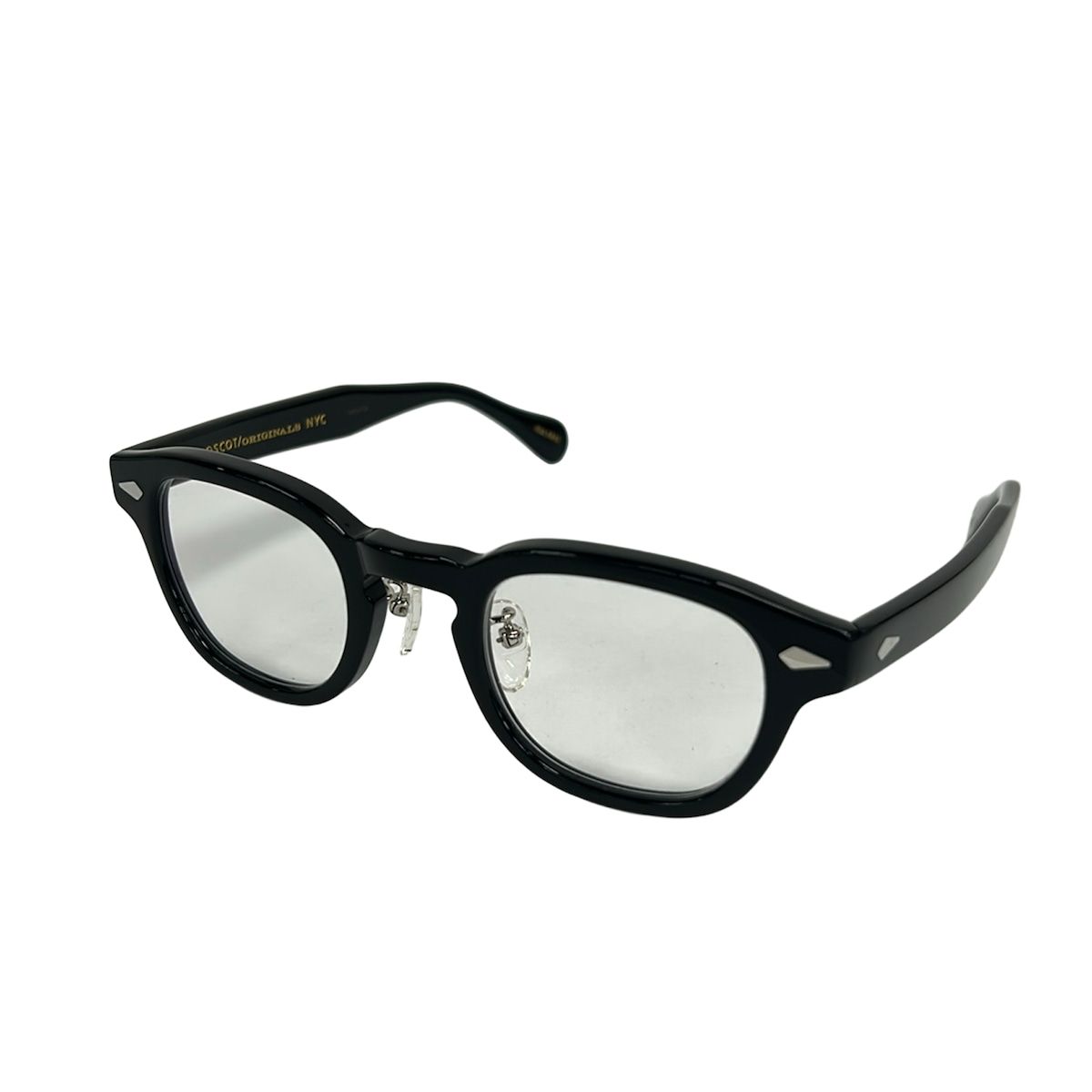 MOSCOT(モスコット) メガネ新品同様 LEMTOSH 黒×クリア×シルバー