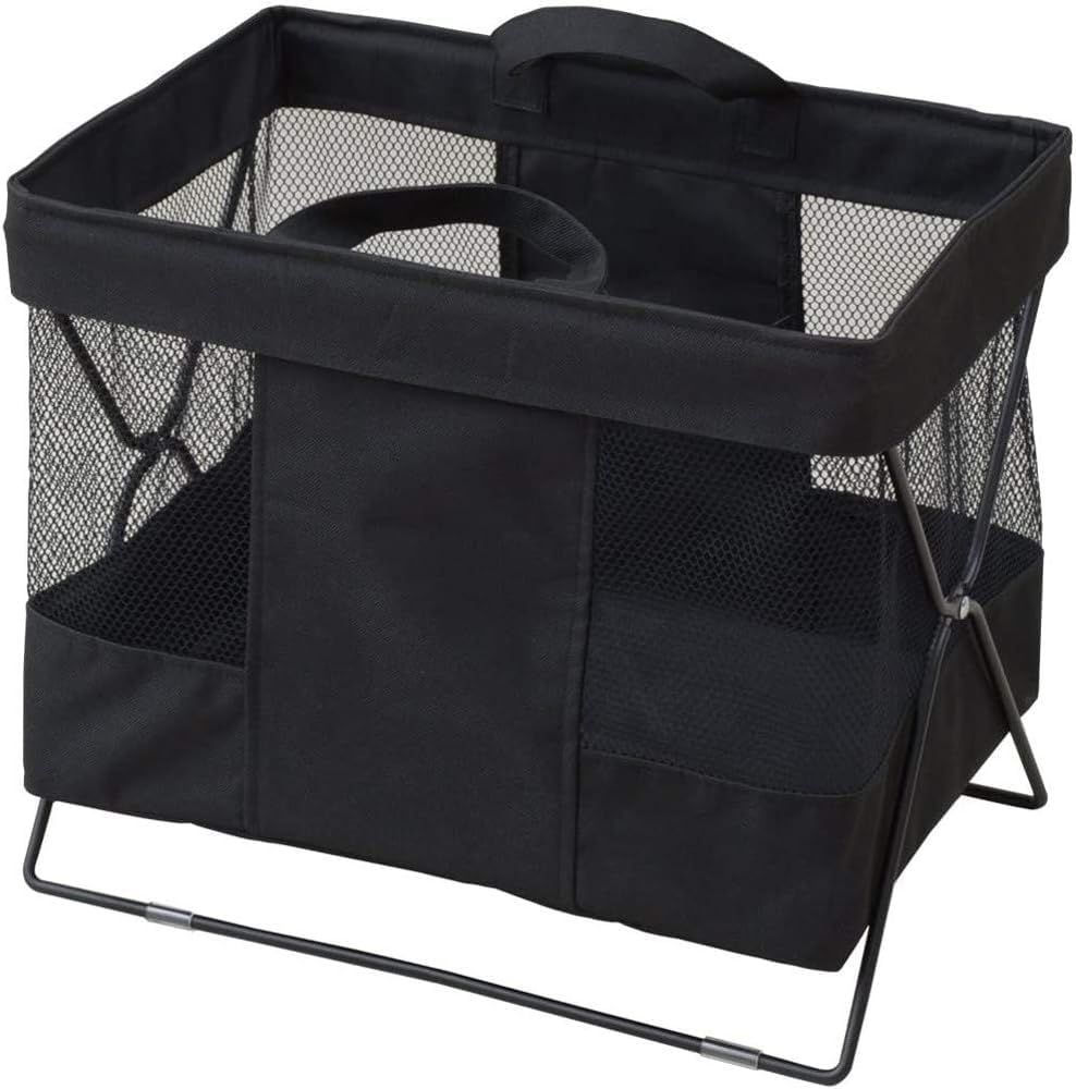 山善(YAMAZEN) バスケット 手荷物収納ボックス メッシュ(幅37 奥行25cm) HTB-S(BK)t bde35694 4,833円