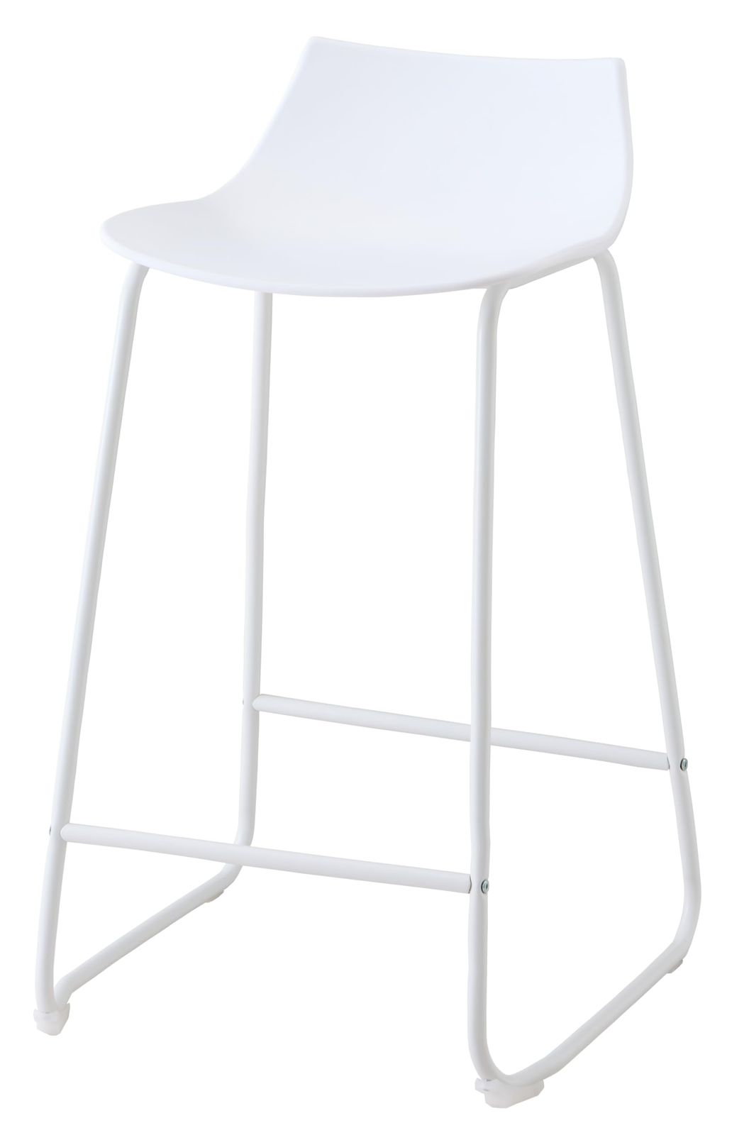 新品 upside DO カウンターチェア ベーシックなシェルシート 組立品 1脚 座面65cm ホワイト D559-5C-1-WH