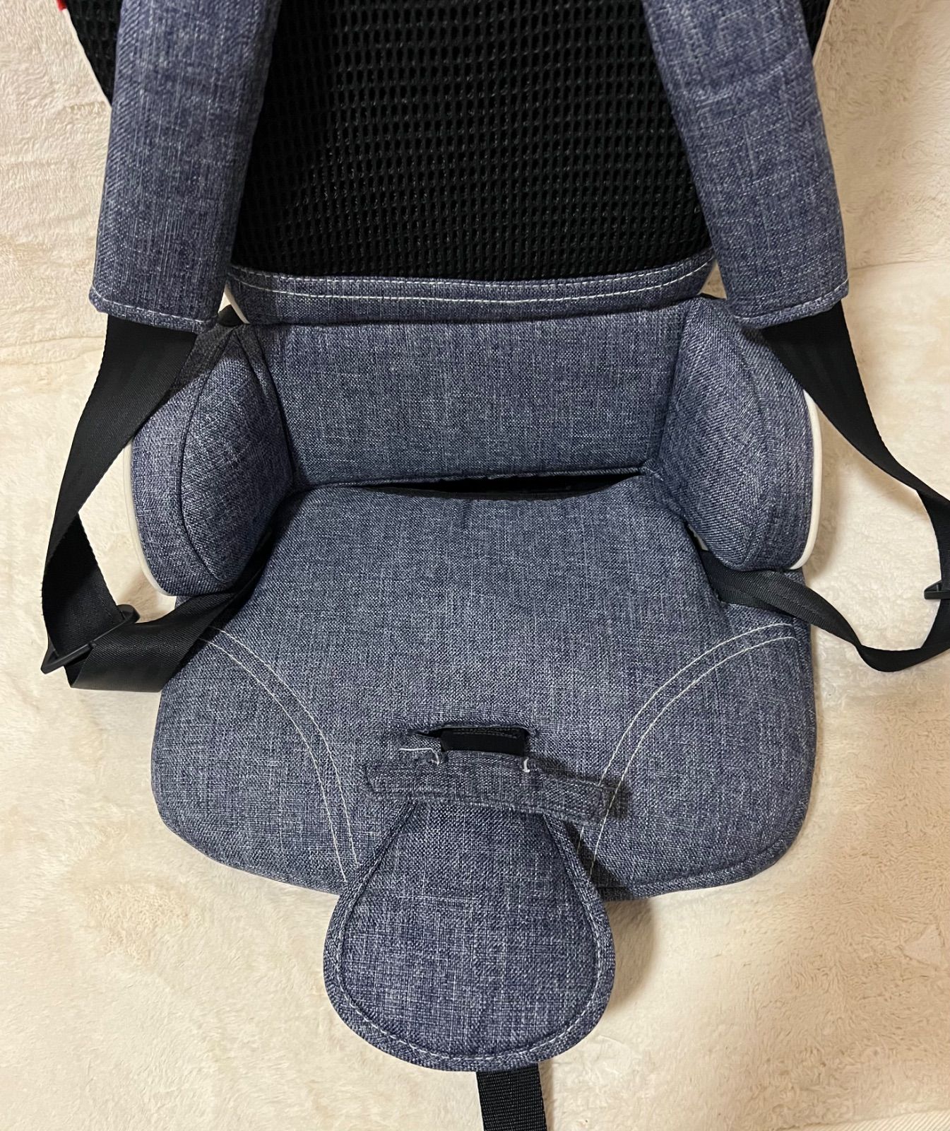 日本育児 トラベルベスト ECプラス デニム生地 チャイルドシート-現品 