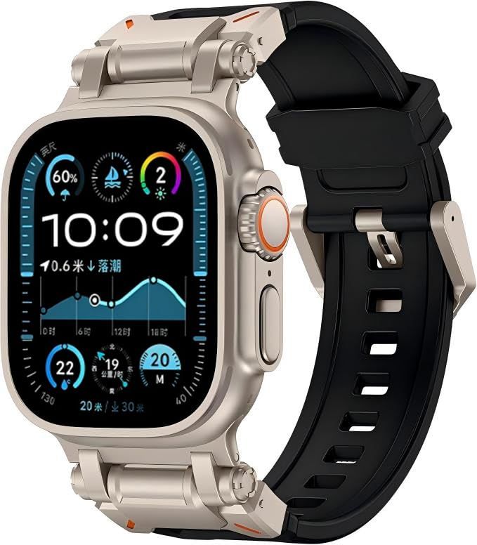 【新品】[GLILAVOX] 新登場 アップルウォッチ バンド Compatible with Ultra 3/Ultra 2/ Ultra 49mm,Series SE 3/SE2/SE/11/10/9/8/7/6/5/4/3/2/1 46 5765cf31