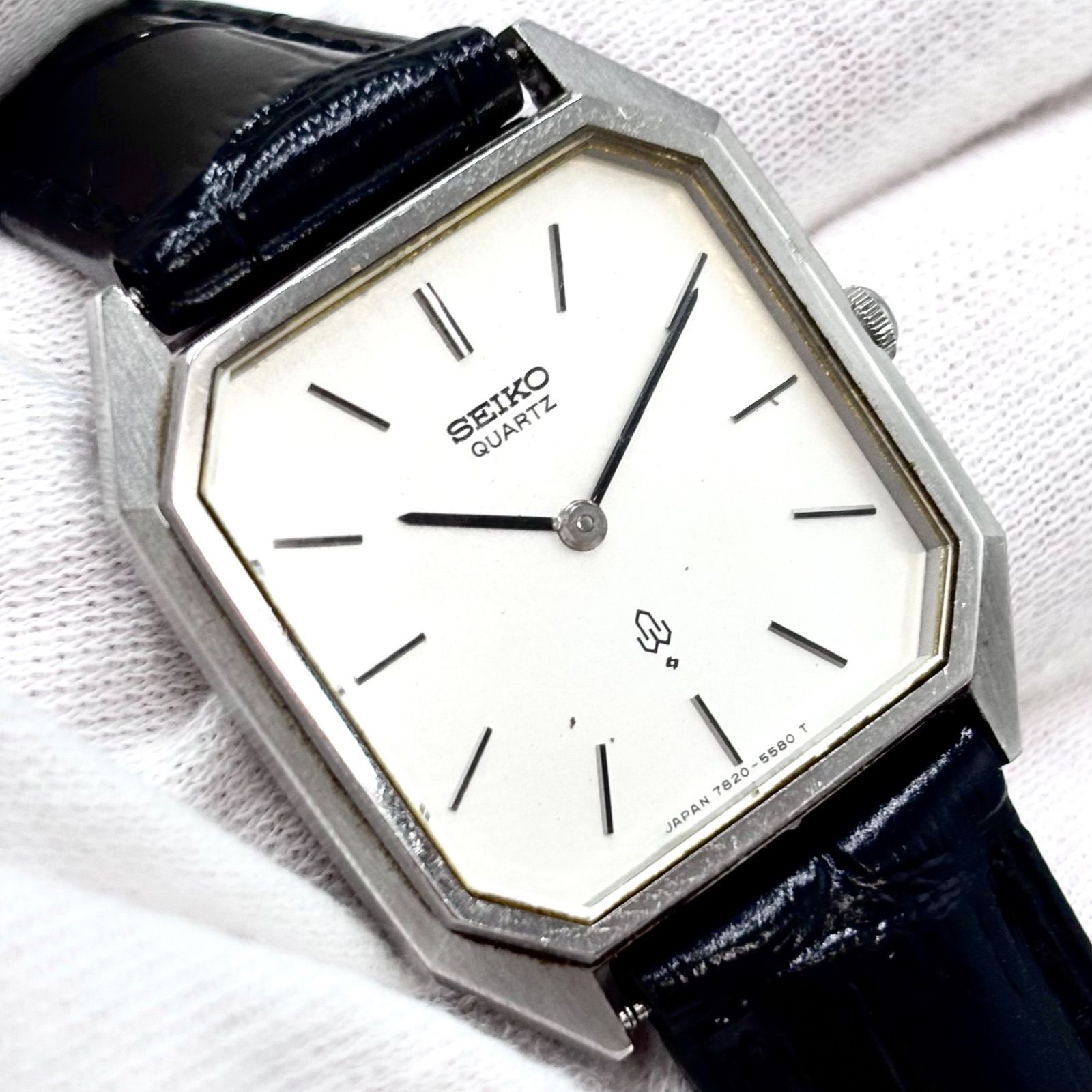 【稼働/新品電池】SEIKO/セイコー CHARIOT/シャリオ 腕時計 クォーツ オクタゴン/8角形 諏訪精工舎 バーインデックス Cal.7820 Japan vintage