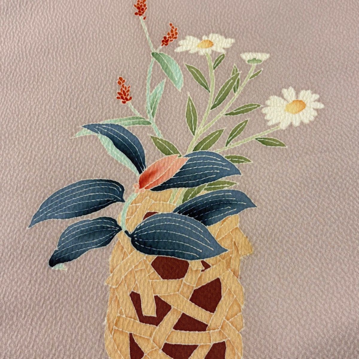 名古屋帯 秀品 落款 花籠 ピンクベージュ 正絹 【中古】 - メルカリ 名古屋帯 秀品 落款 花籠 ピンクベージュ 正絹 【中古】 - メルカリ