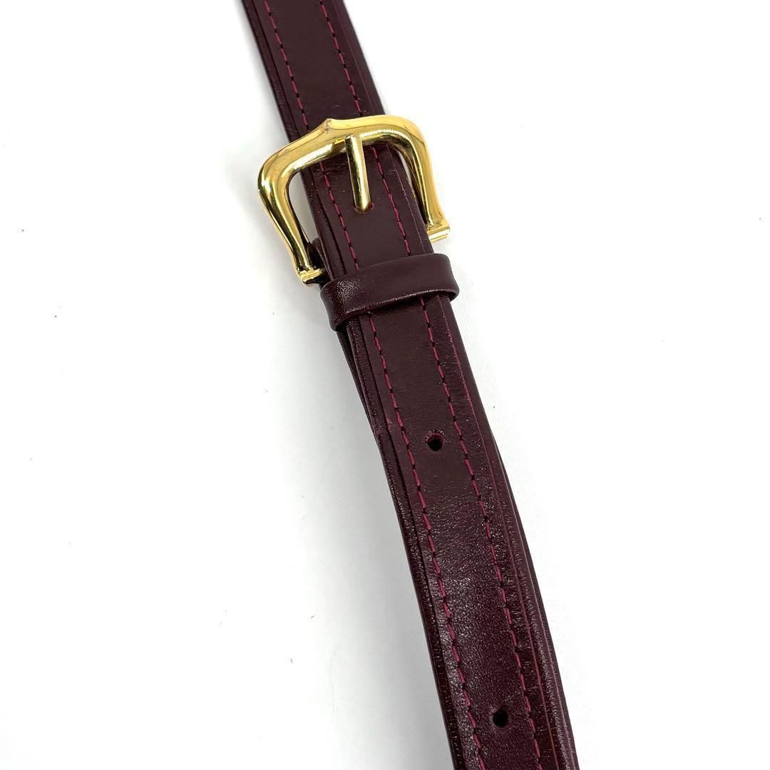 Cartier カルティエ マストライン ゴールド金具 ボルドー ロゴ 斜め