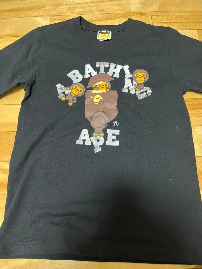 アベイシングエイプ カレッジ マイロ Tシャツ ブラック