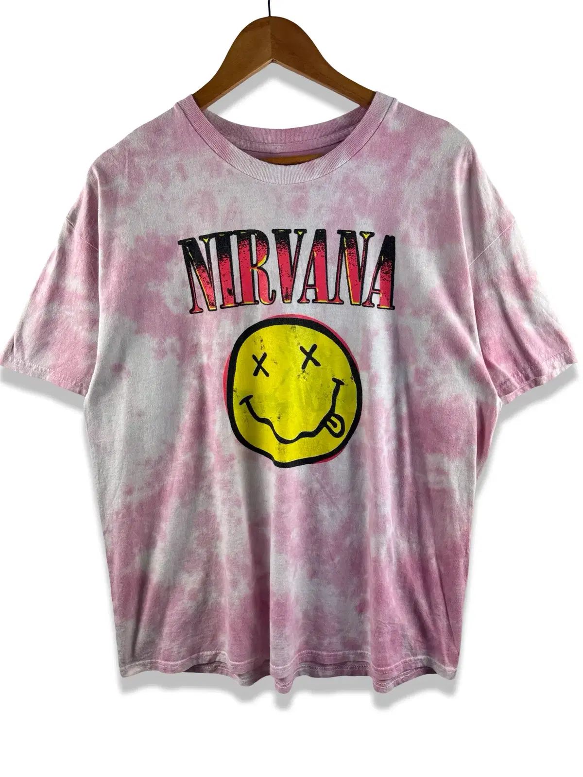 NIRVANA(ニルヴァーナ) ピンク タイダイ Tシャツ 3586