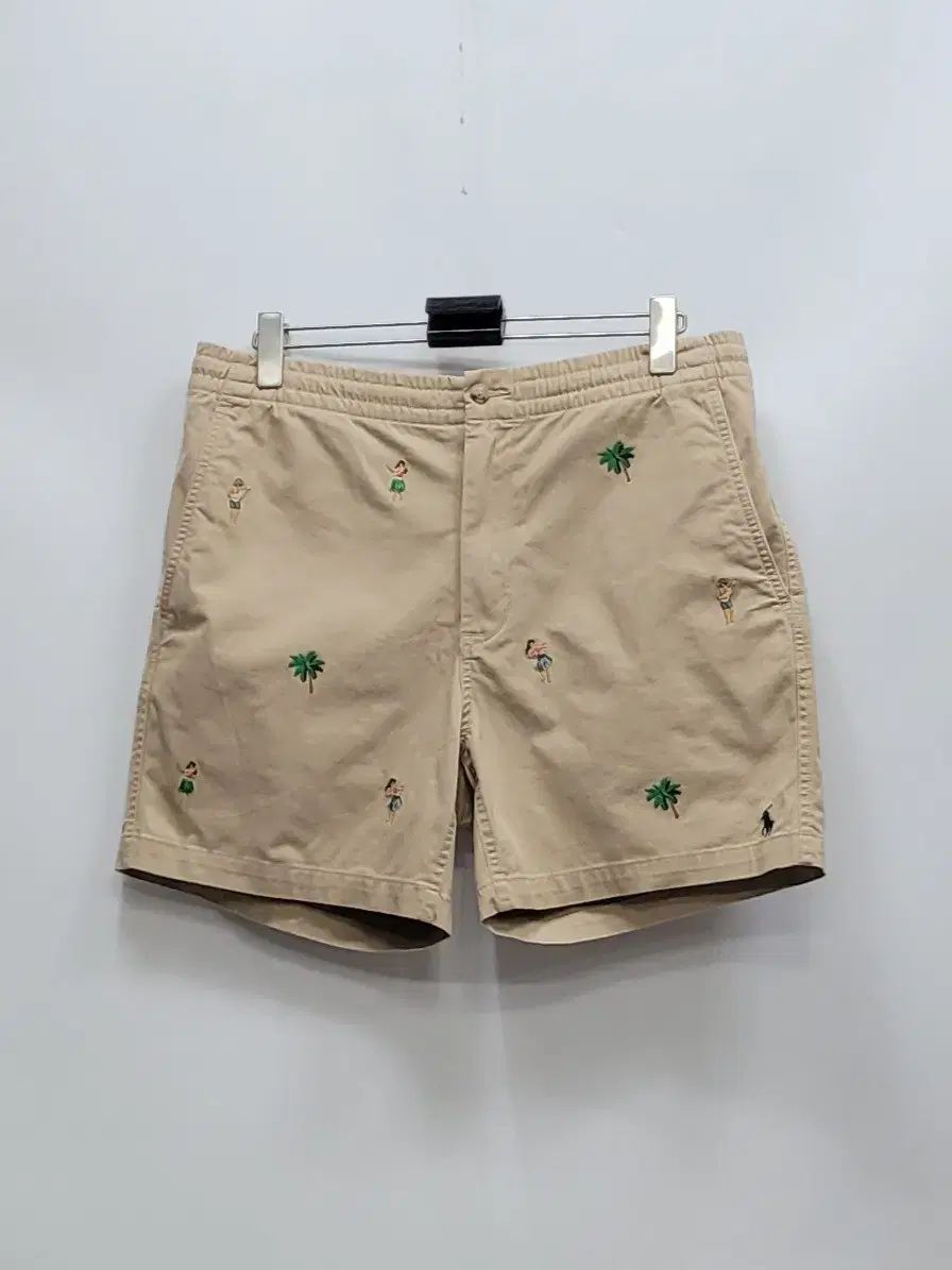 (新品) POLO ポロ ラルフローレン プレップスト アロハ 刺繍 ハーフパンツ / 男 L