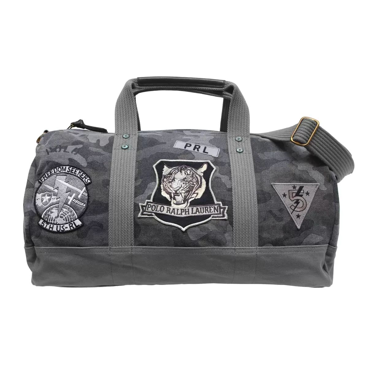 Polo Ralph Laurenタイガーパッチ迷彩ダッフルバッグ ポロラルフローレン ボストン グレースケールタイガーカモ Tiger-Patch Camo DUFFEL BAG カバン 旅行 出張