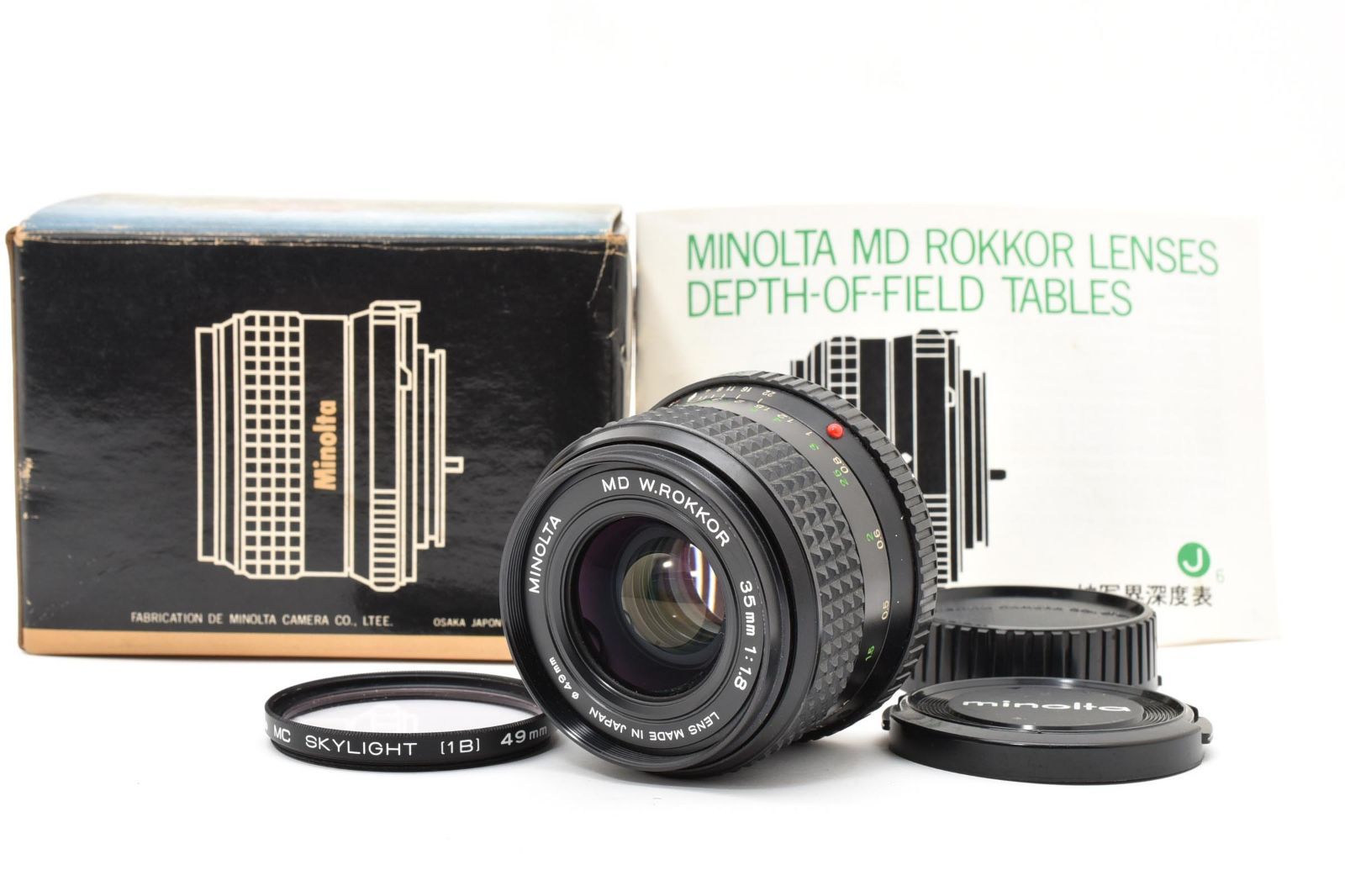 ★希少品★ ミノルタ MINOLTA MD W.ROKKOR 35mm F1.8 《元箱・説明書付き》 #5005W0541