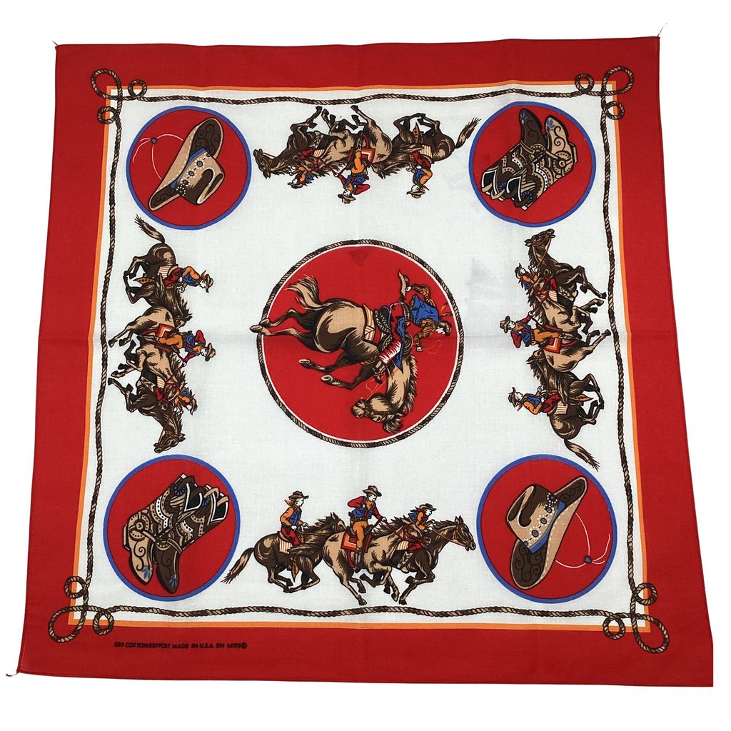 Vintage Bandana MADE IN USA 70s RN14193 WAMCRAFT Cowboy カウボーイ ウエスタン B-613
