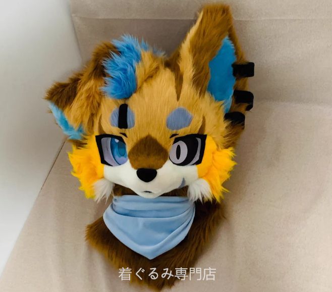 犬　猫　着ぐるみ ヘッド全頭　ヘッド ケモノ ファースーツ ぬいぐるみ コスプレ コスチューム Kurumi 一点物 C70