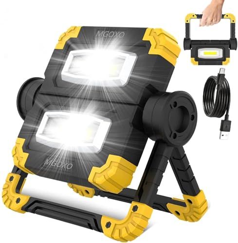 投光器 LED 充電式 作業灯 16000mAH大容量 投光器 led 屋外 フラッドライト15000LM/Type-c充電 ledライト 屋外投光器便携式 3色切替 IP67防水 アウトドア キャンプ 夜釣り 夜間工事 停電対応 地震対策a 30de562c