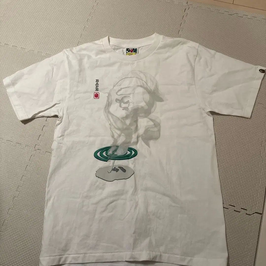 A BATHING APE アベイシングエイプ ウール モス キー Tシャツ 白
