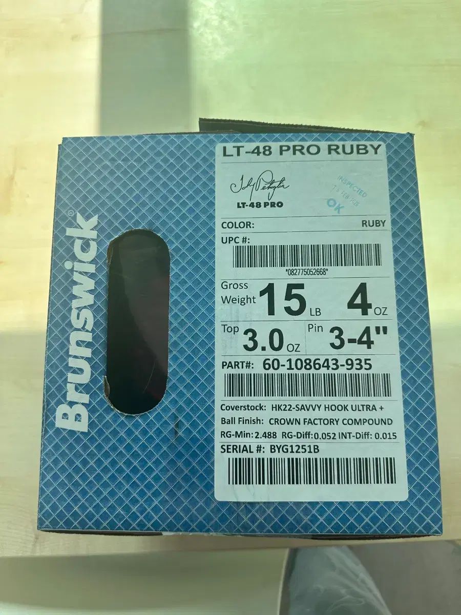 BRUNSWICK（ブランズウィック） LT48 プロ ルビー 15p 新品 ボーリング 出品