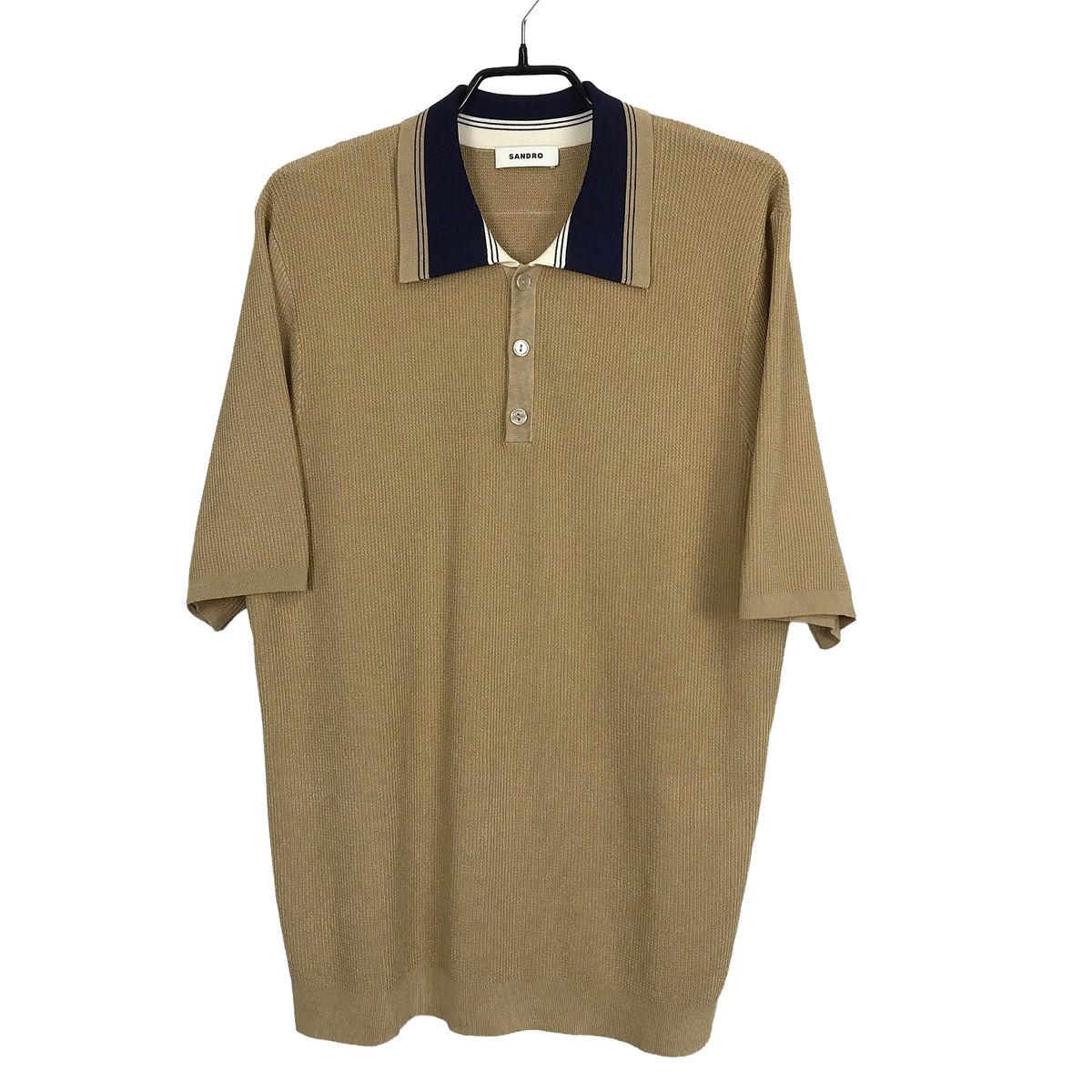サンドロ SANDRO スリムフィット 半袖ニット メンズ XL (100)