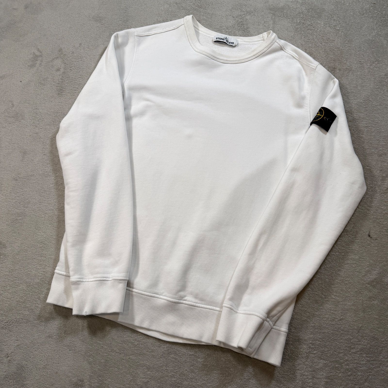 極美品 ストーンアイランド STONE ISLAND 白 トレーナー Lサイズ