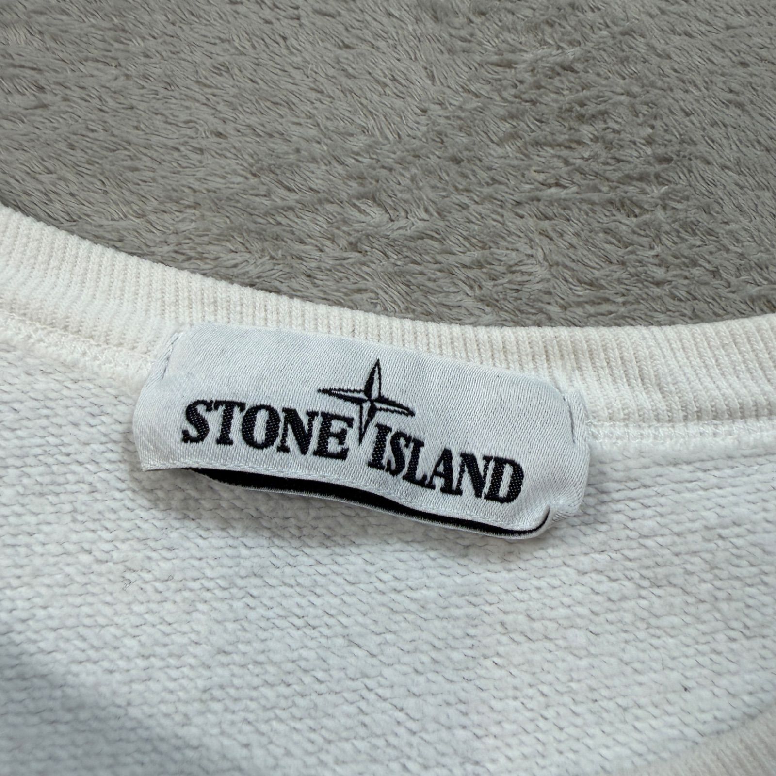 極美品 ストーンアイランド STONE ISLAND 白 トレーナー Lサイズ