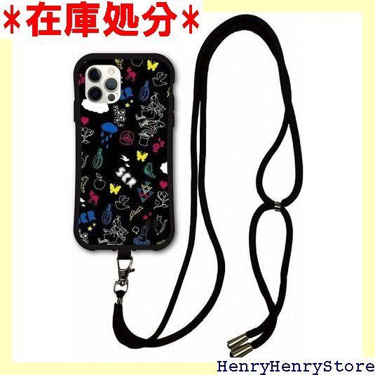 スマホショルダー付 iPhone16互換品 ケース i-coronケース スマホケース スカラー ScoLar デザイン アイフォン16互換品ケース 側面 保護 耐衝撃 スマホカバー ポップアート たくさんのシンボルや女の子 2467