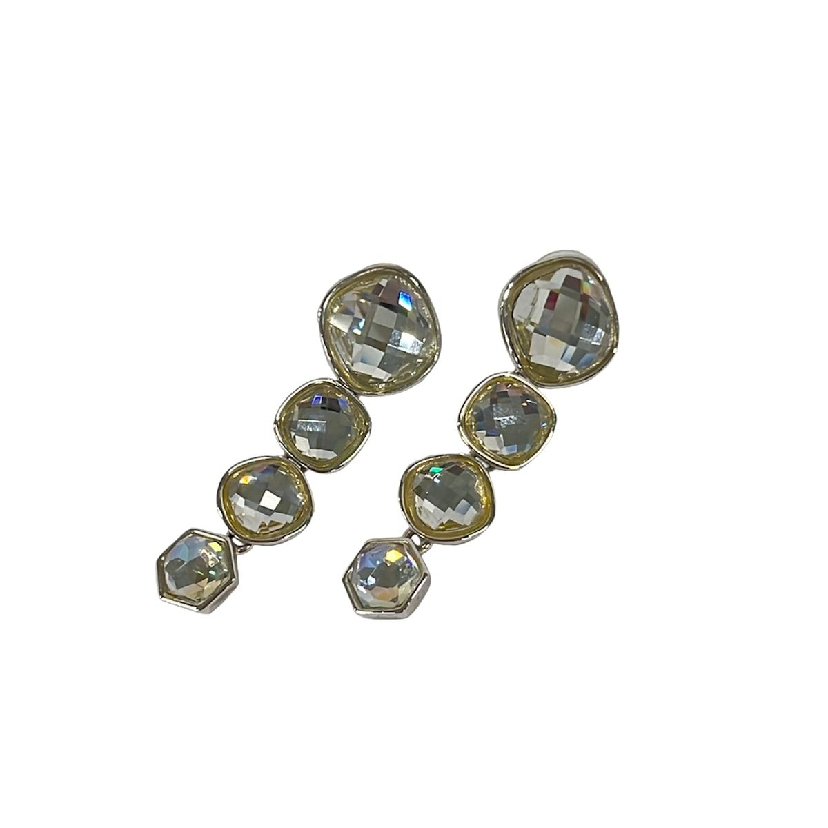 SWAROVSKI(スワロフスキー) ピアス - クリア×シルバー