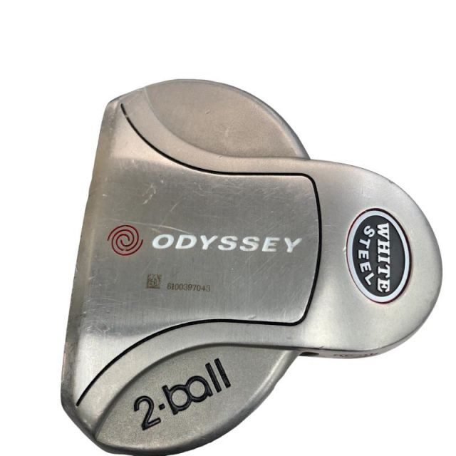 中古】 オデッセイ WHITE STEEL 2・ball 34インチ レフティ パター PT