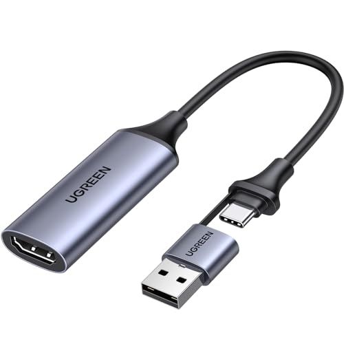 【新品】UGREEN HDMI キャプチャーボード Switch対応 4K＠60Hz Type C&USB 1080P@30Hz キャプチャ ゲーム録画/ビデオ録画/ライブ配信 iPad OS17/Mac/Windows/Linux/Andr 64586477