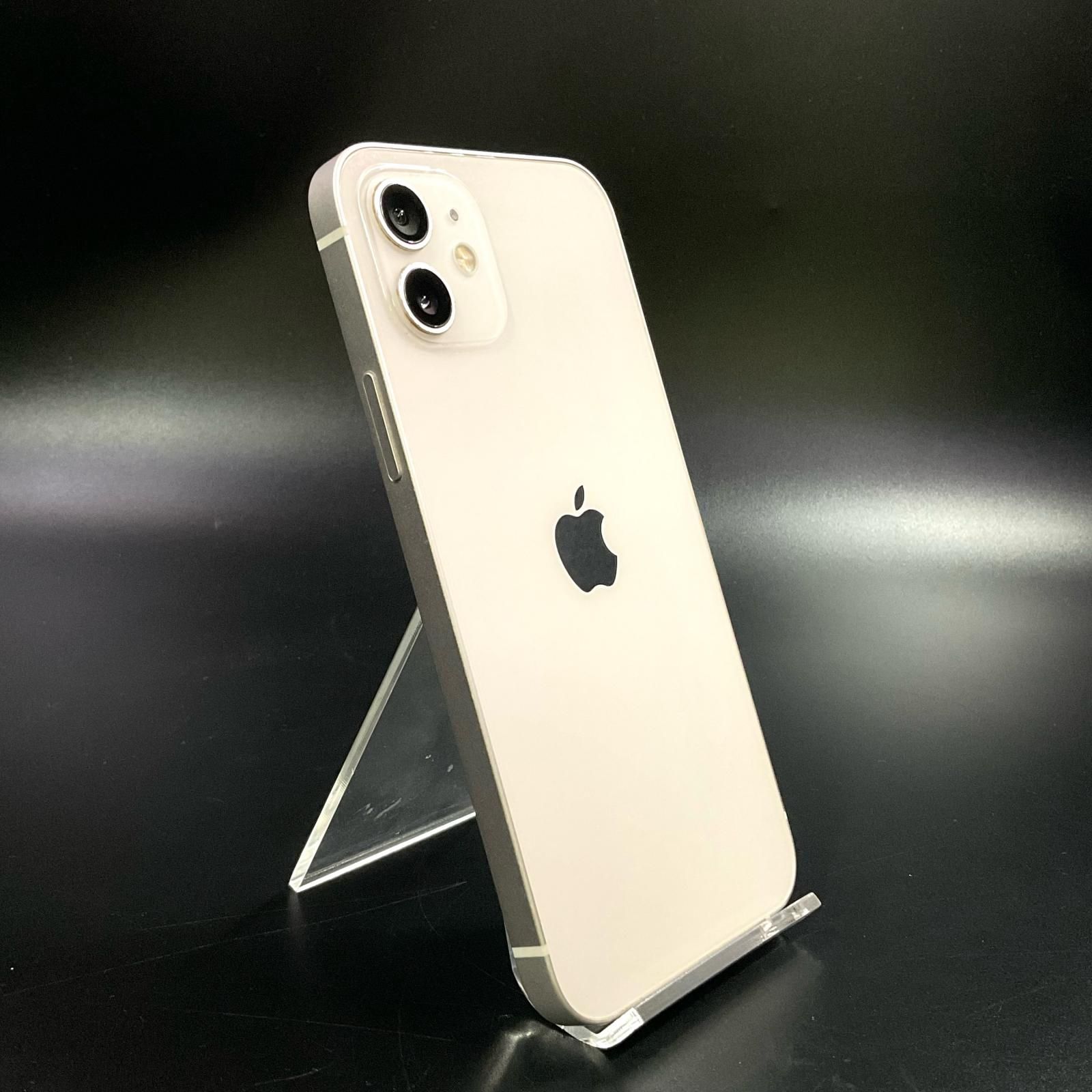 【全額返金保証】【最速発送】 iPhone 12 128GB ホワイト Softbank SIMフリー 白ロム 動作確認済 88%