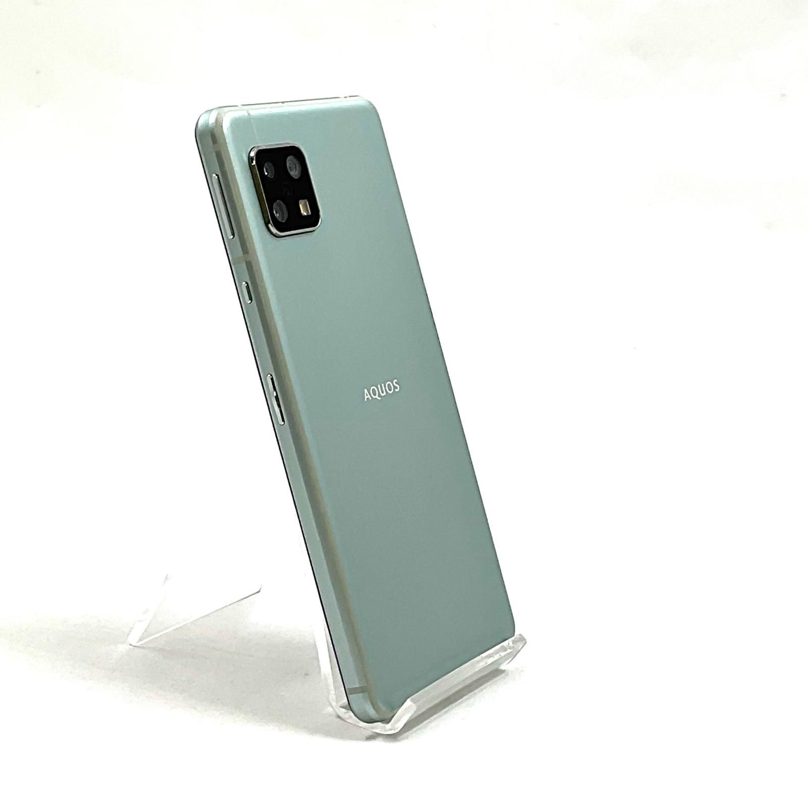 【全額返金保証】【最速発送】SHARP AQUOS sense5G 64GB オリーブシルバー Softbank A004SH 白ロム 超美品 動作確認済