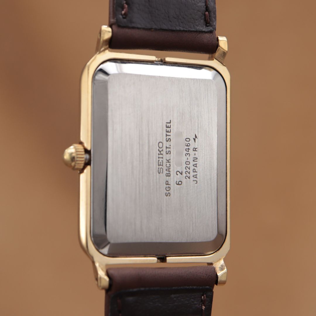 セイコー シャリオ 2220-3460 SEIKO Chariot ゴールド レクタン 角型