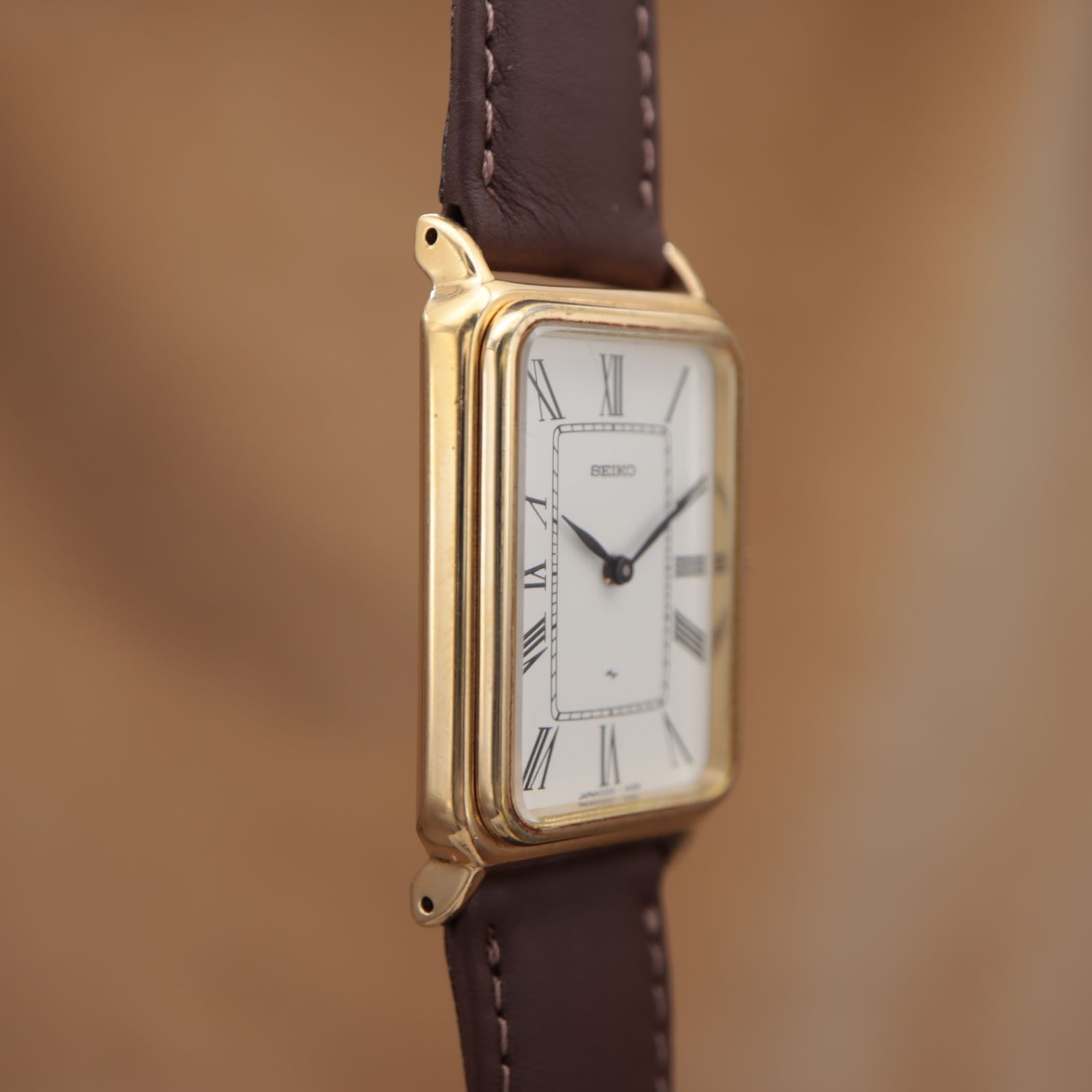 セイコー シャリオ 2220-3460 SEIKO Chariot ゴールド レクタン 角型