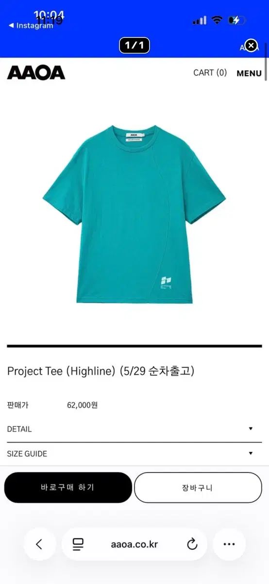 aaoa High line プロジェクト Tシャツ M
