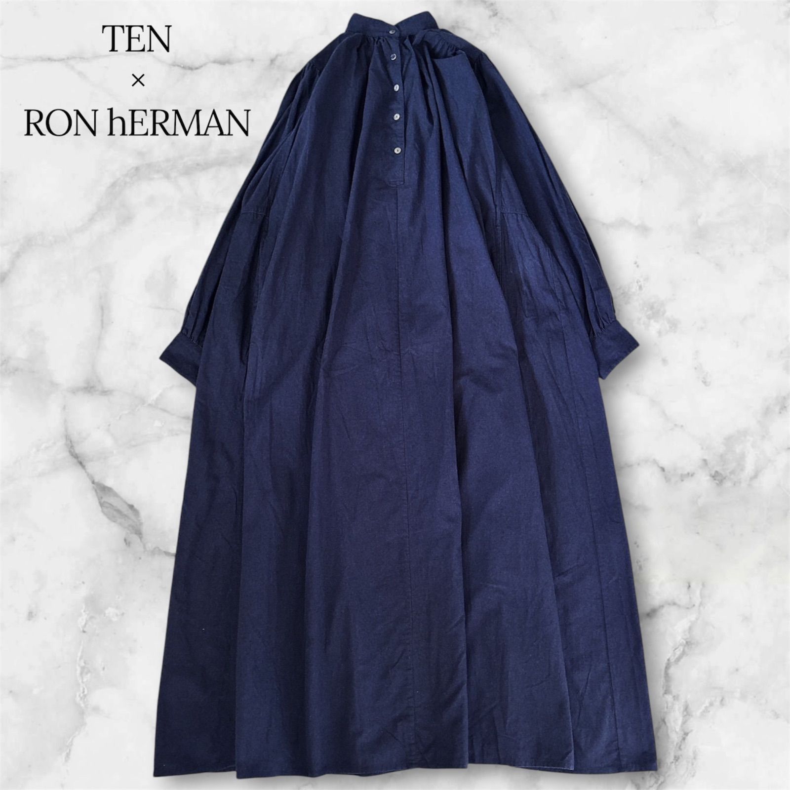 TEN × Ron Herman カフタンドレス ネイビー フリー テン バイ ロン