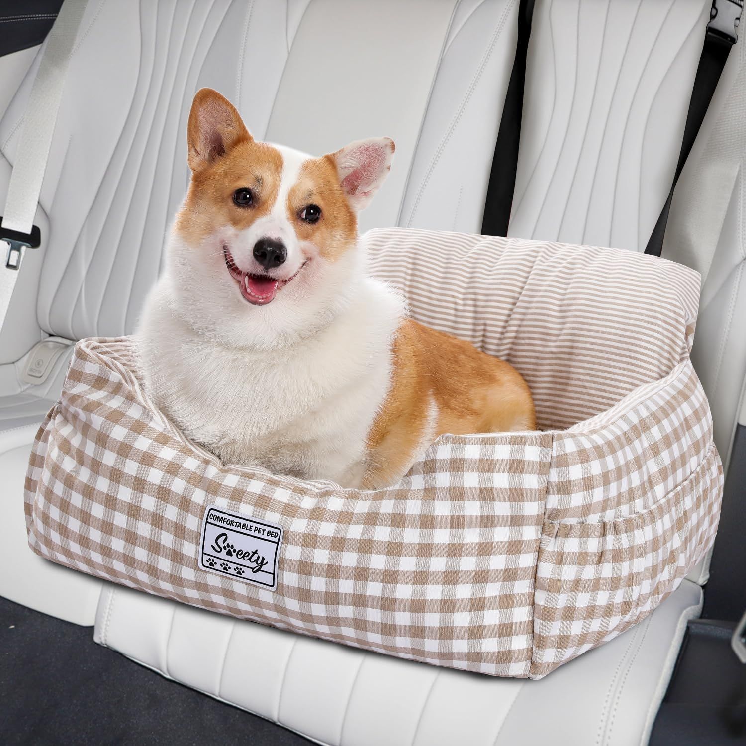 PAWZ Road ドライブベッド 犬 車 ドライブシート ペット キャリーバッグ 助手席 飛び出し防止 リード付 洗濯可 M/Lサイズ