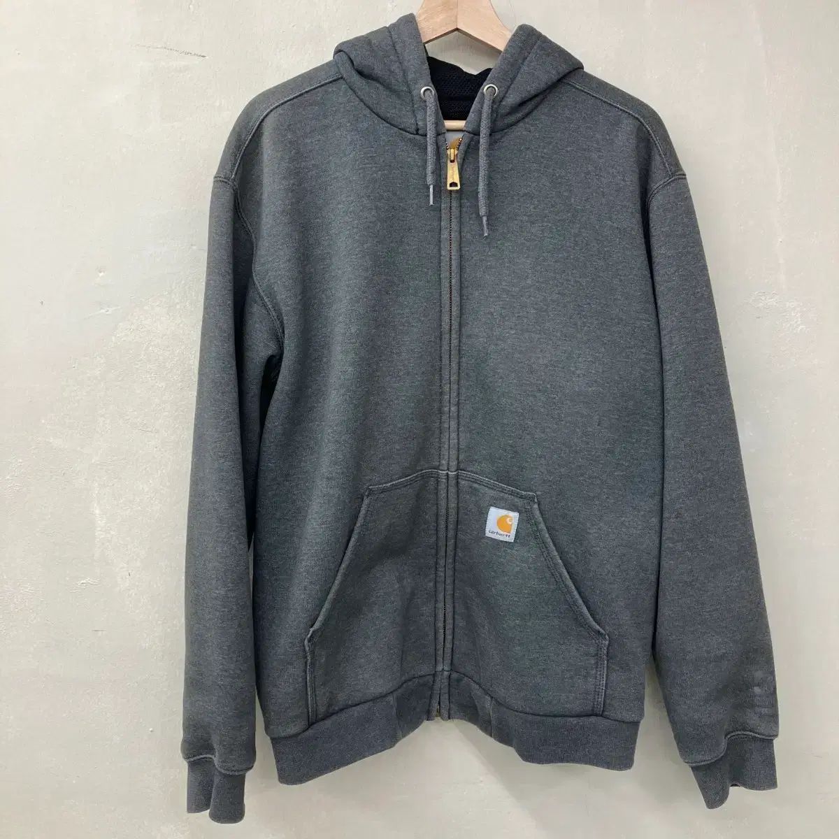 Carhartt カーハート グレー フード ジップアップ - メルカリ