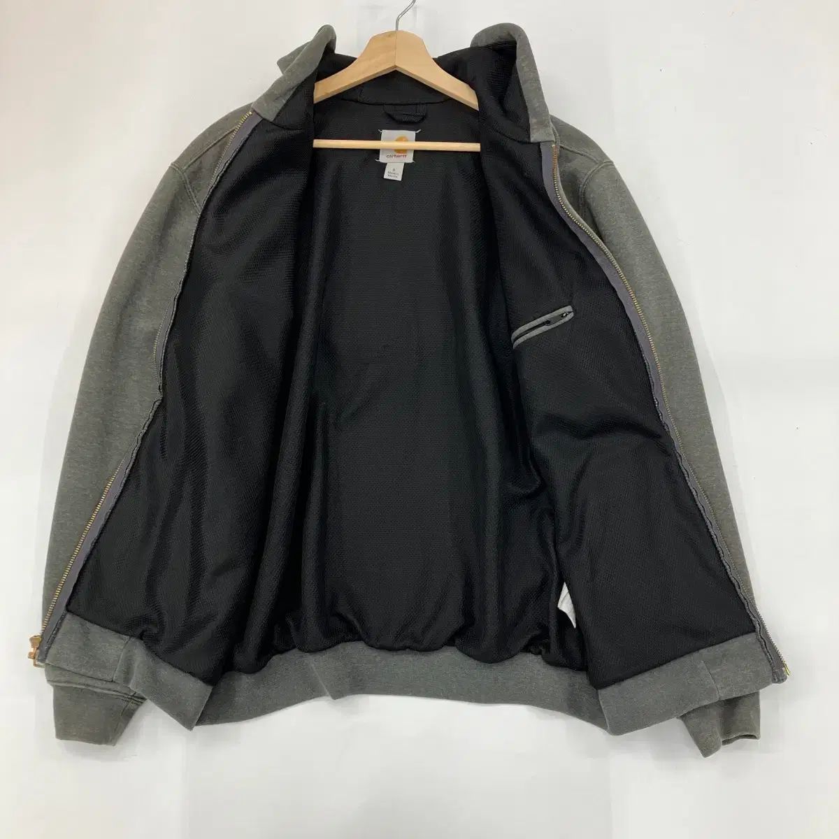 Carhartt カーハート グレー フード ジップアップ - メルカリ