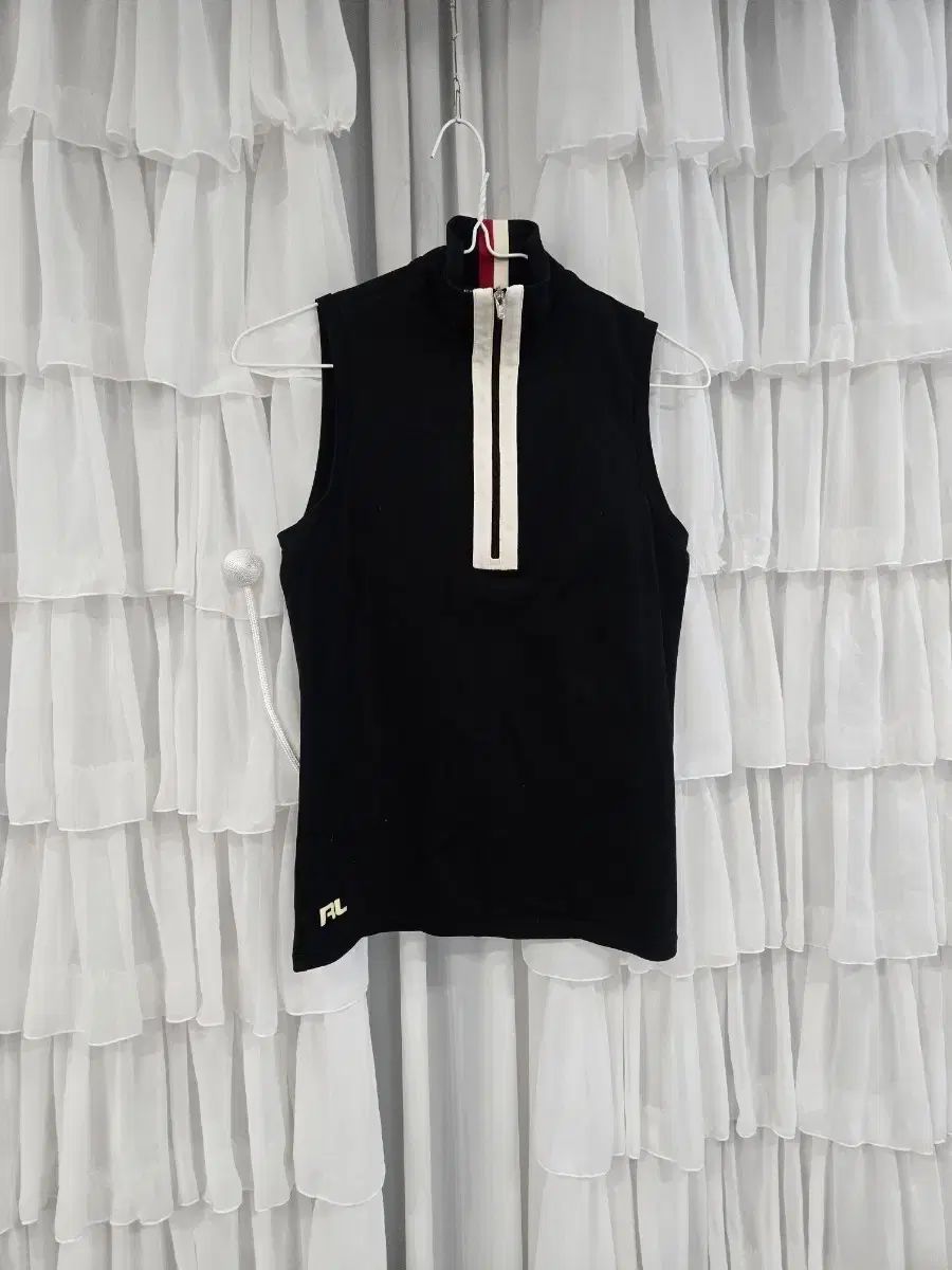 ラルフローレン 黒 ハーフジップ ノースリーブ Tシャツ