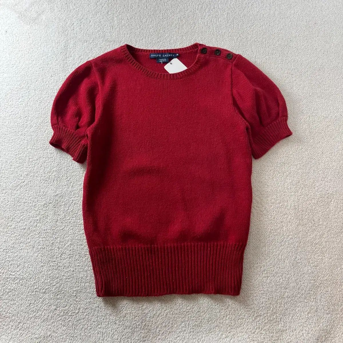 W 95 POLO RALPH LAUREN (ポロラルフローレン) パフスリーブ 半袖ニット