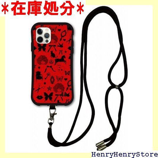 スマホショルダー付 iPhone16互換品 ケース i-coronケース スマホケース スカラー ScoLar デザイン アイフォン16互換品ケース 側面 保護 耐衝撃 スマホカバー レッド ドット柄 スカラコ リボン 蝶 2473