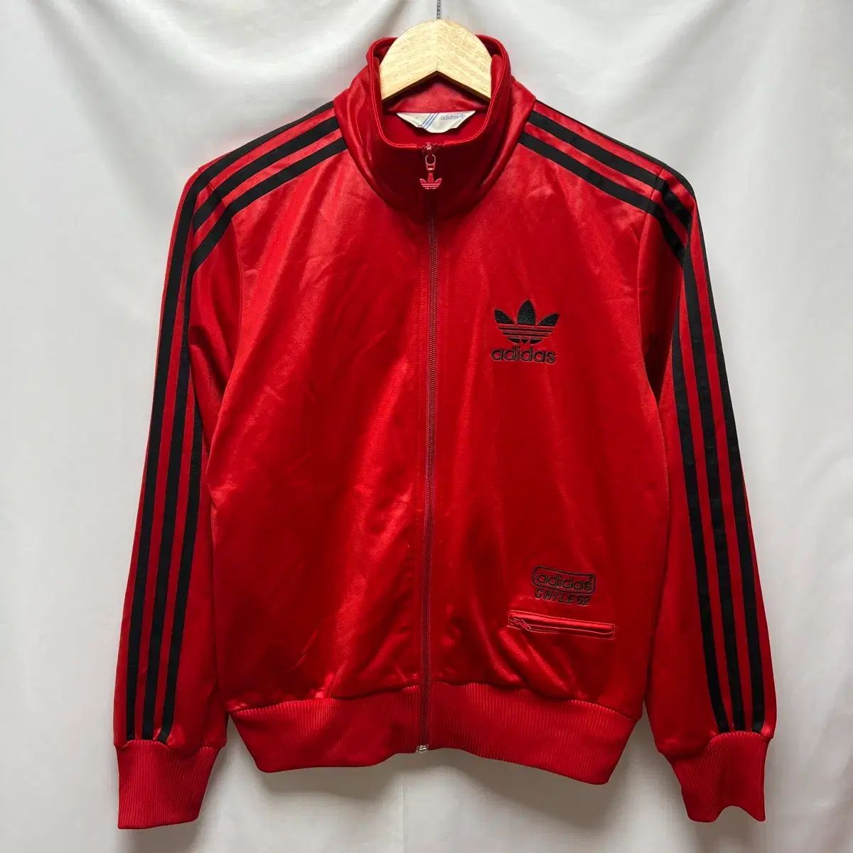 正規品/90 adidas アディダス ヨーロッパ チリ 赤黒 レッドブラック トラックジャージ/ジャージ