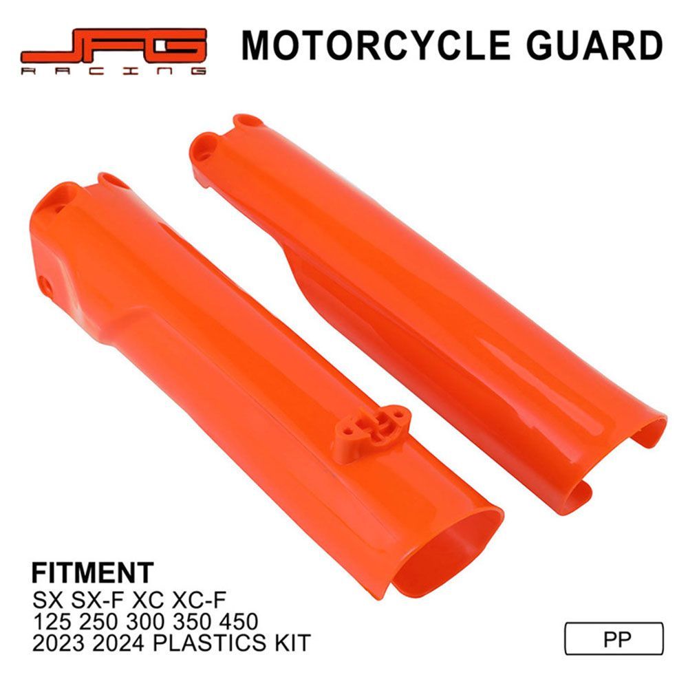 【フォークガード】KTM SX/SX-F/XC/XC-F 125-500 2023-2024 対応 フロントサスペンションプロテクター オフロード PP製 軽量