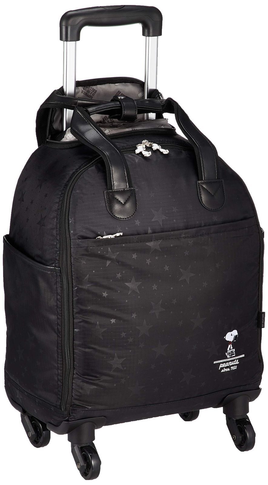[ハピタス] ソフトジッパースーツケース カラバリ豊富 機内持ち込み可 23L 44cm 2kg H0083 PN27スターブラック PN27スターブラック