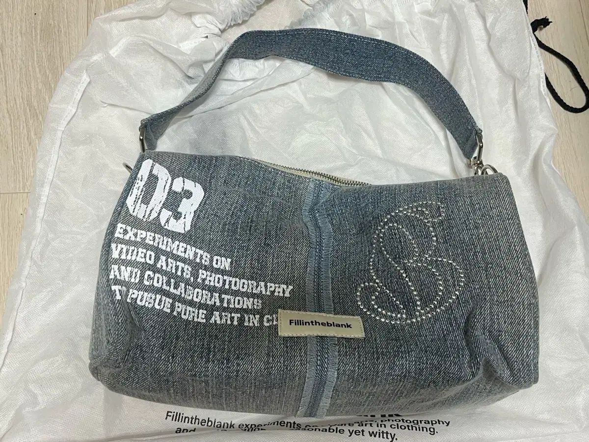 未使用新品) Fillintheblank フィリンダーブランク デニム ショルダーバッグ
