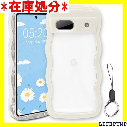 Google Pixel 7 ケース クリア ウェーブ ホワイト - メルカリ