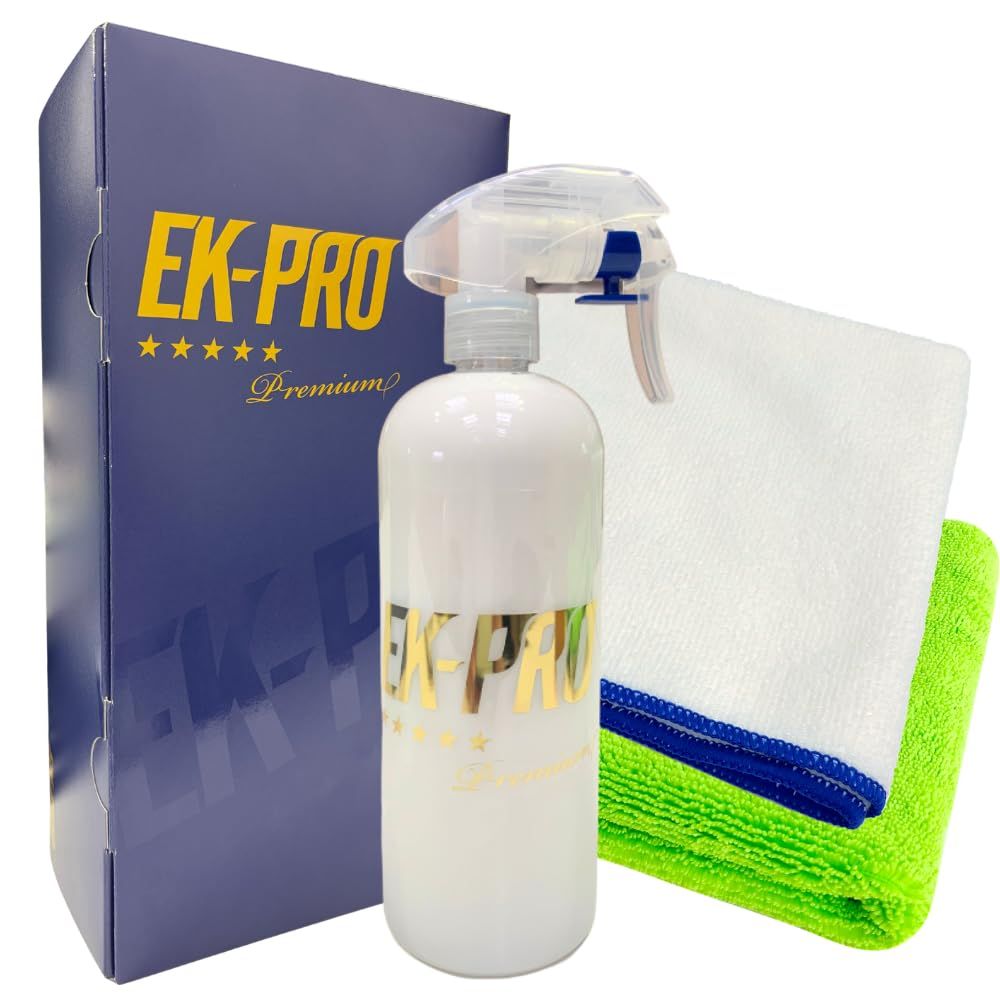 EK-PRO 500mlクロスセット プロ仕様 水なし洗車 コーティング剤 簡単 時短 濃度1.5倍 PRO EK-ZERO 日本製